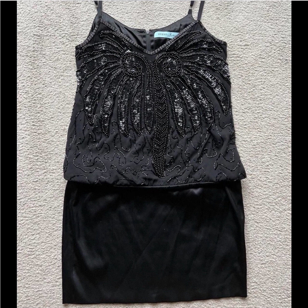 Guess by Marciano Black Beaded Dress